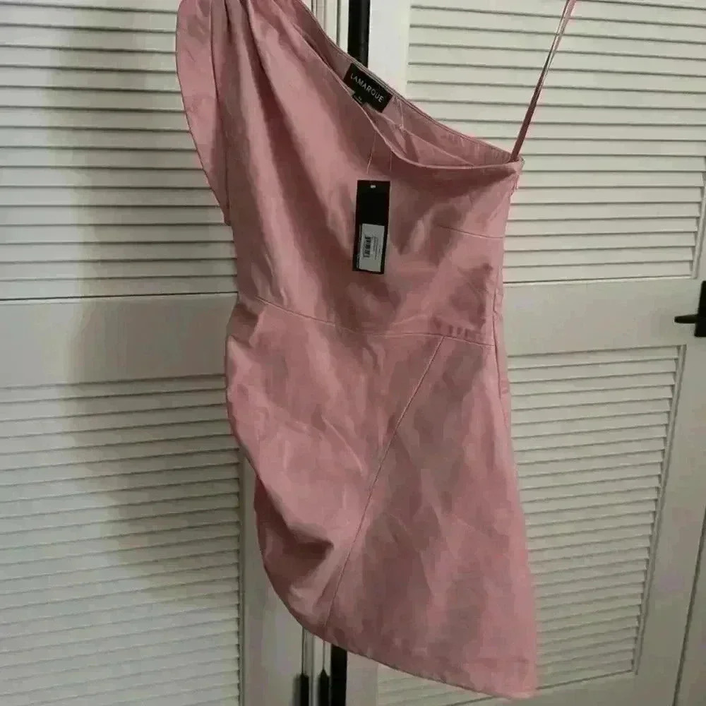 New NWT LAMARQUE X REVOLVE Corey Leather Orchid Pink - Picture 4 of 6